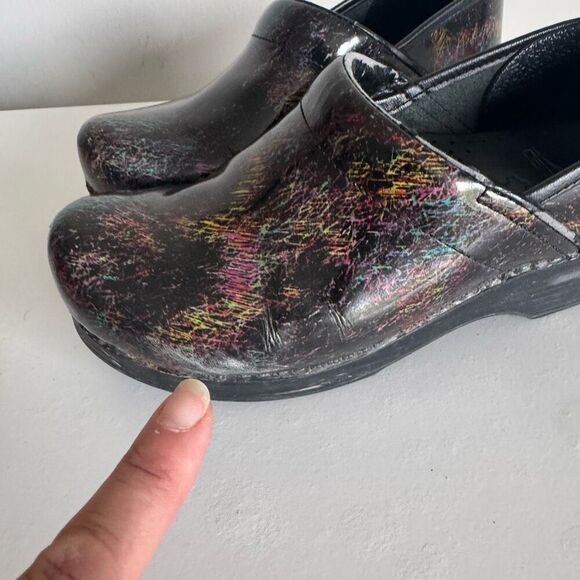 Dansko Patent Leather Rainbow Clogs - Picture 8 of 11